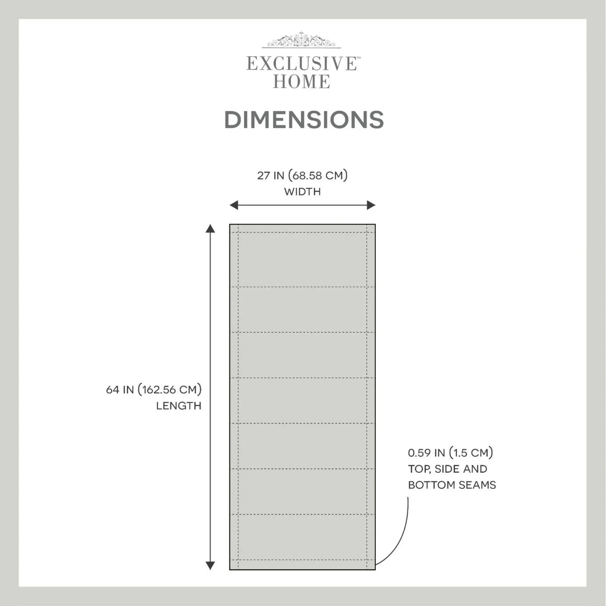 Exclusive Home Esme Total Blackout Roman Shade, 27"x64", Slate Blue