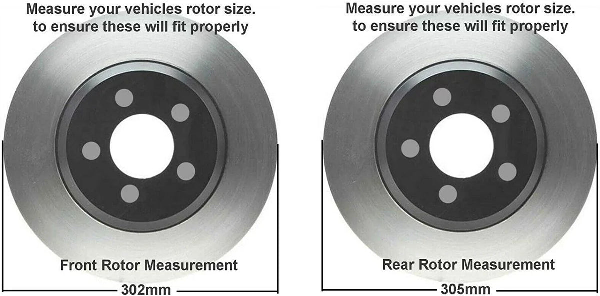 Detroit Axle - Brake Kit for Chrysler Town & Country Dodge Grand Caravan Journey Ram C/V Routan Drilled & Slotted Brake Rotors Ceramic Brakes Pads Replacement [11.98" Front & 12" Rear Rotors]