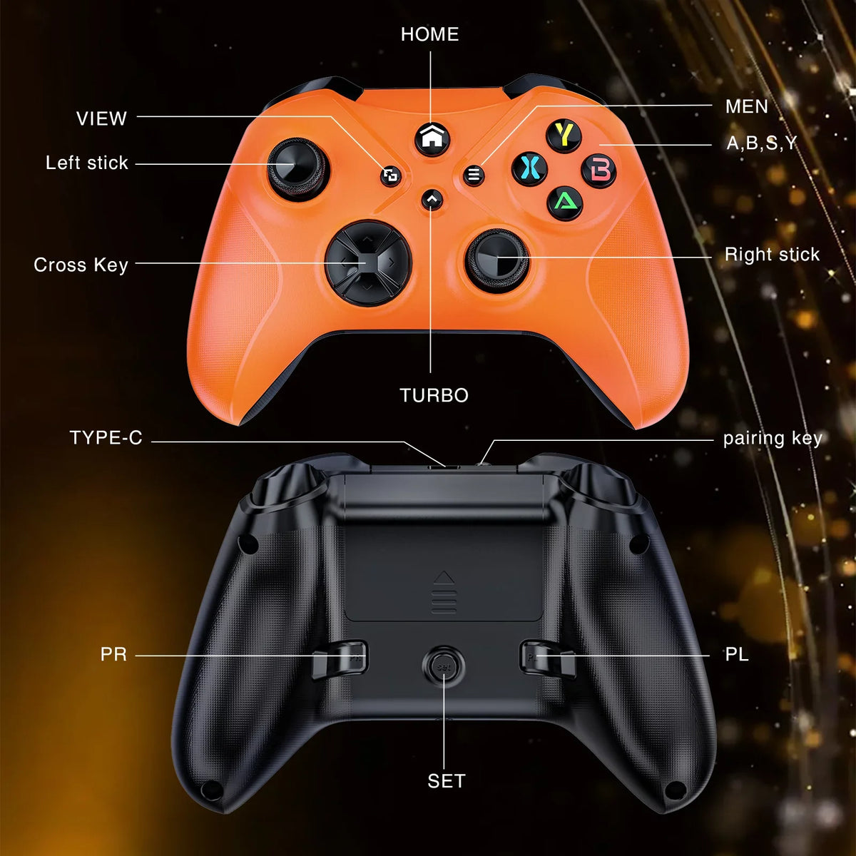 Bonacell Wireless Controller for Xbox One, (Watch Video to Update XBOX)Game Controller Suitable with Xbox One/Xbox One X/S, Xbox Series S/X Gamepad Support Turbo/3.5mm Headphone Jack/Macro Functions