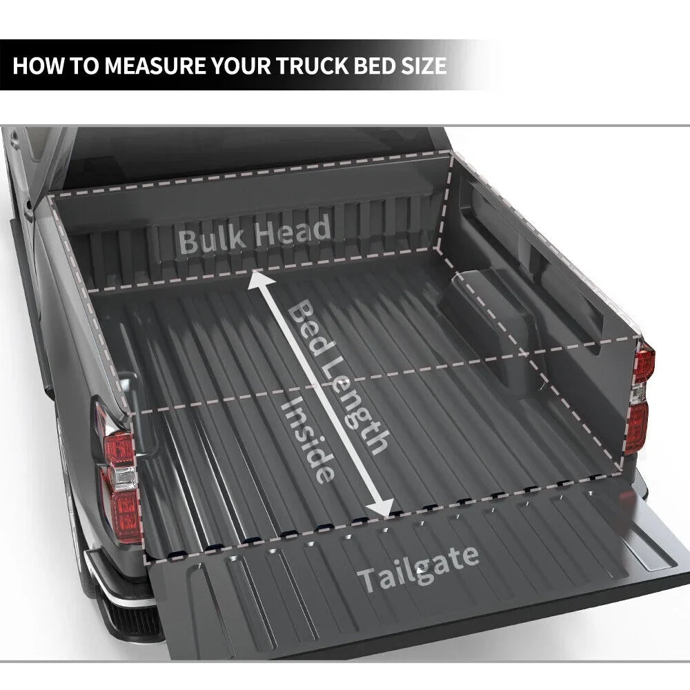 Ledkingdomus 5.7 ft Bed Soft Roll up Truck Bed Tonneau Shield for 2009-2023 Dodge Ram 1500 Without Rambox
