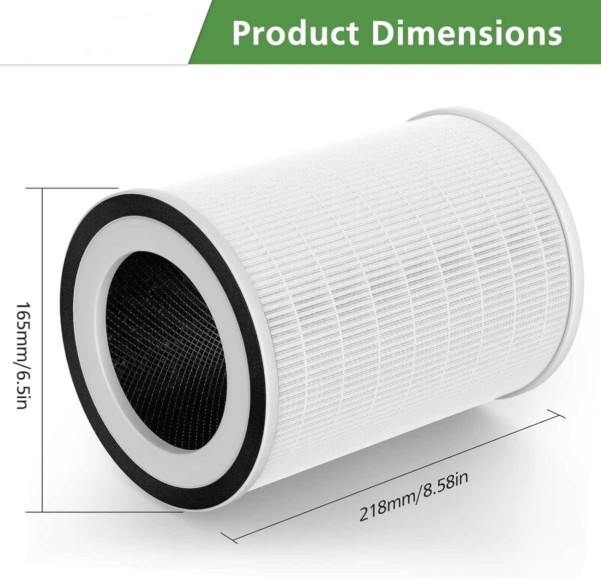 2 PCS True HEPA KILO Filter, Matching with Afloia KILO, KILOPLUS, KILOPRO, MIRO,MIRO PRO and MORENTO MR-Kilo Air Purifier, H13 True HEPA 360° 3-Stage Filtration