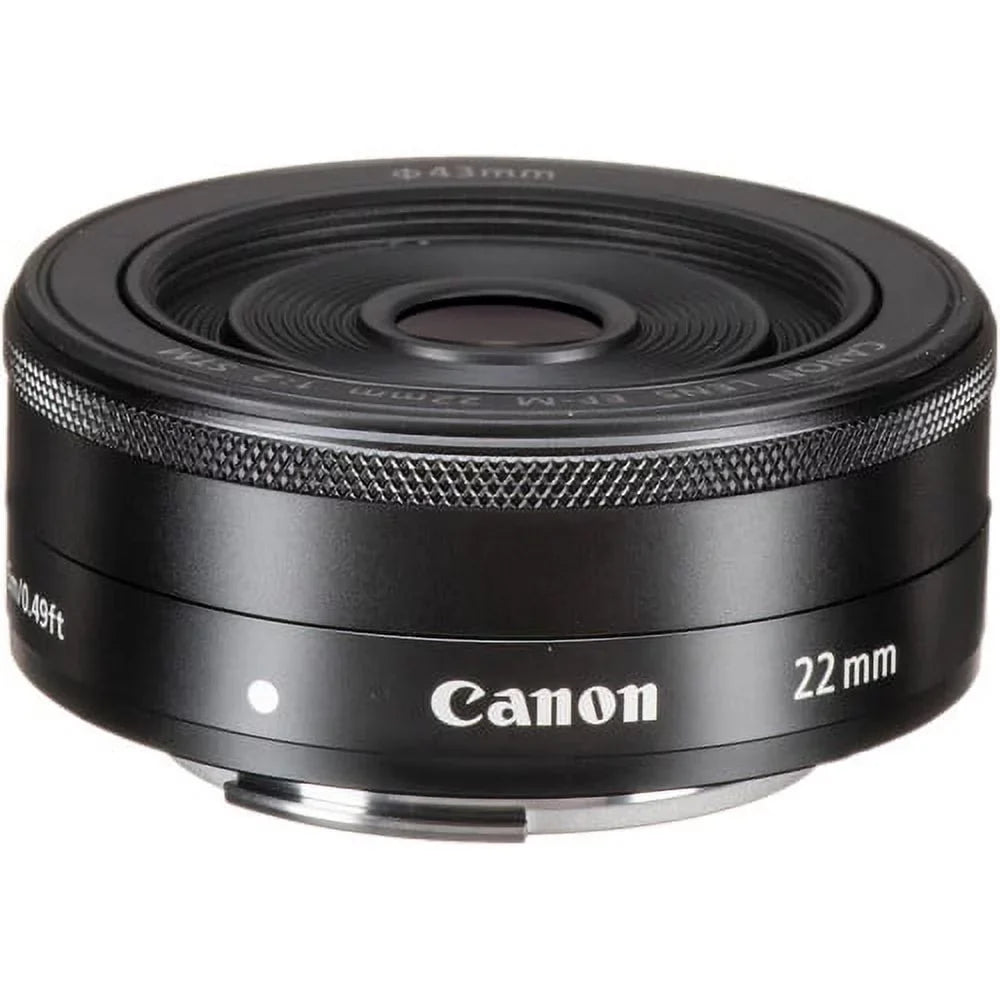 Canon EF-M 22mm f/2 STM Lens in Black Suitable with Canon Mirrorless Cameras: Canon EOS M10, M100, M200, M3, M5, M50, M50 Mark II, M6, M6 Mark II & More