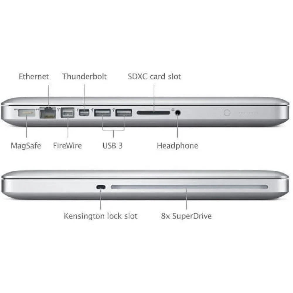 Restored Apple MacBook Pro Laptop Core i5 2.4GHz 16GB RAM 128GB HD 13" MD313LL/A (2011) (Refurbished)