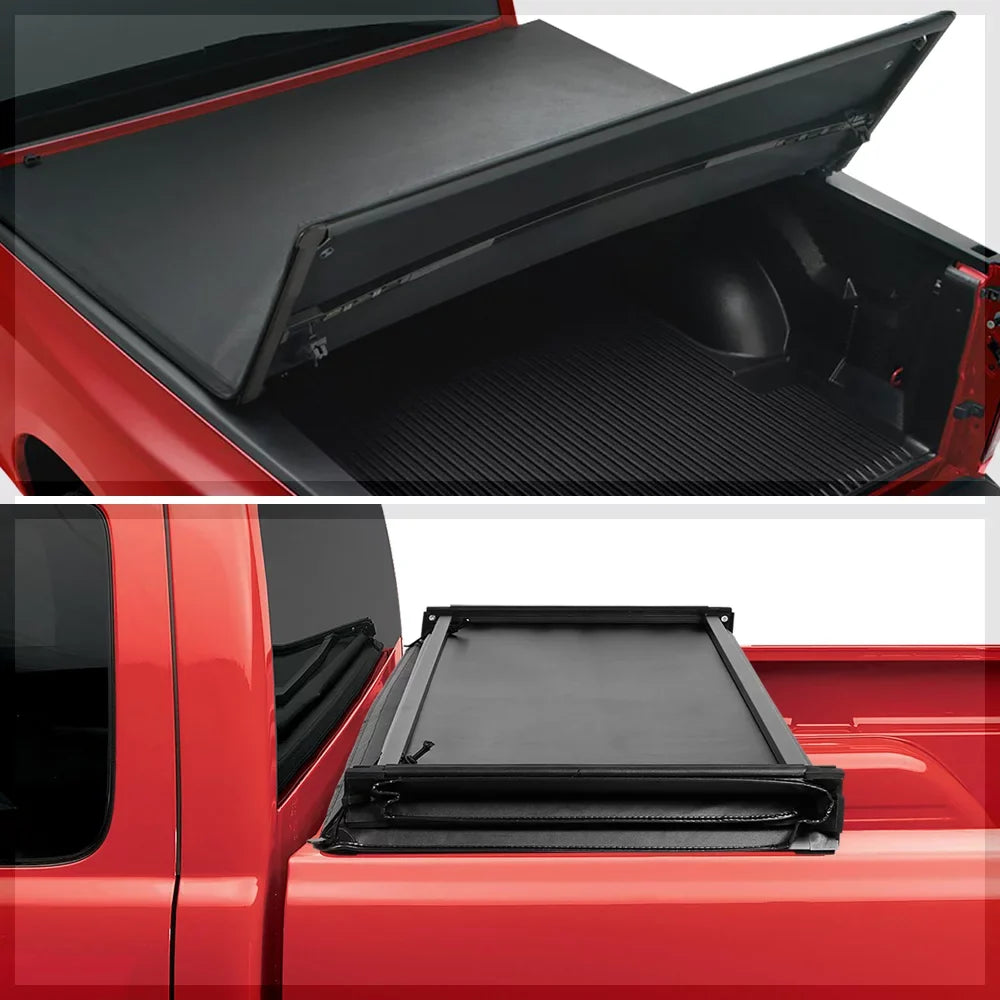 Short Bed Tonneau Coating 6.5Ft Soft Tri-Fold Fleetside for 02-09 Ram 1500/2500 Fits select: 2006-2008 DODGE RAM 1500, 2003-2009 DODGE RAM 2500