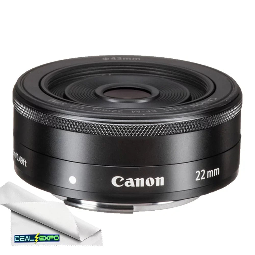 Canon EF-M 22mm f/2 STM Lens in Black Suitable with Canon Mirrorless Cameras: Canon EOS M10, M100, M200, M3, M5, M50, M50 Mark II, M6, M6 Mark II & More