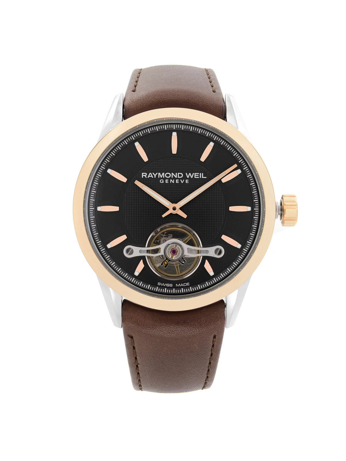 Raymond Weil Freelancer 42.5mm Leather Steel Automatic Mens Watch 2780-SC5-20001