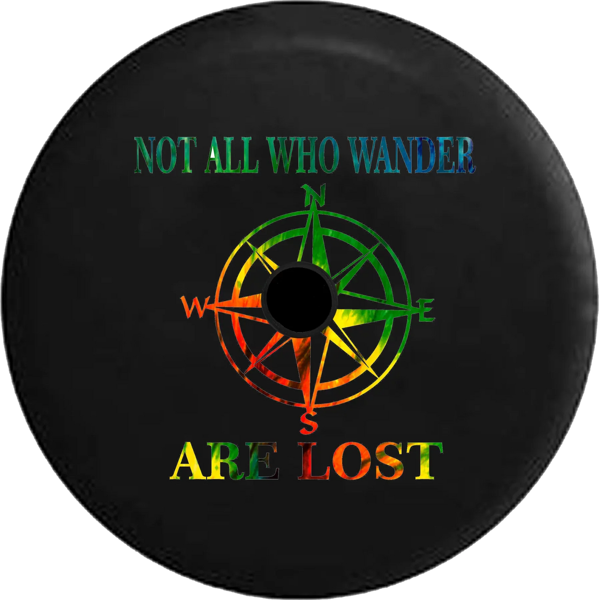 2018 2019 Wrangler JL Backup Camera Not All Who Wander Peace Love Tiedye Spare Tire Coating for Jeep RV 33 Inch