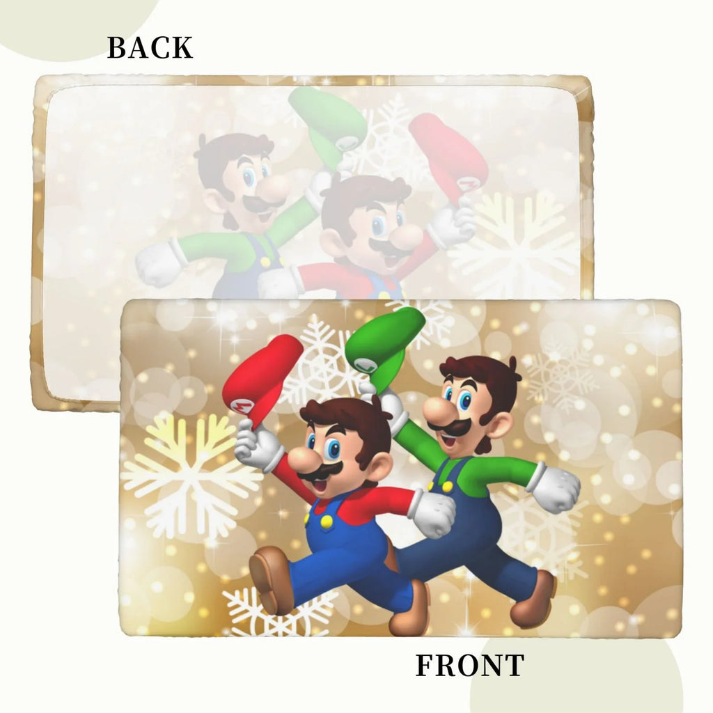 Bros Luigi's Mansion Mario Elastic Edged Table Protection Reusable Fitted Rectangle Tablecloth For Dining Kitchen Party 2.5X4ft