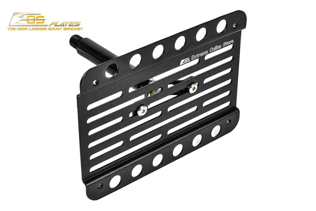 Extreme Online Store Replacement for 2009-2015 Mazda Miata NC | EOS Plate Version 1 Mid Sized Front Bumper Tow Hook License Relocator Mount Bracket Tow-230