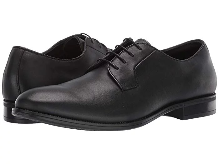 Gordon Rush BLACK Bailey Leather Plain-Toe Oxfords Shoes, US 10