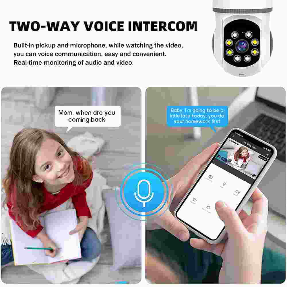 Kepeak WiFi Bulb Security Camera, Home Cameras with Motion Detection, Clear Vision