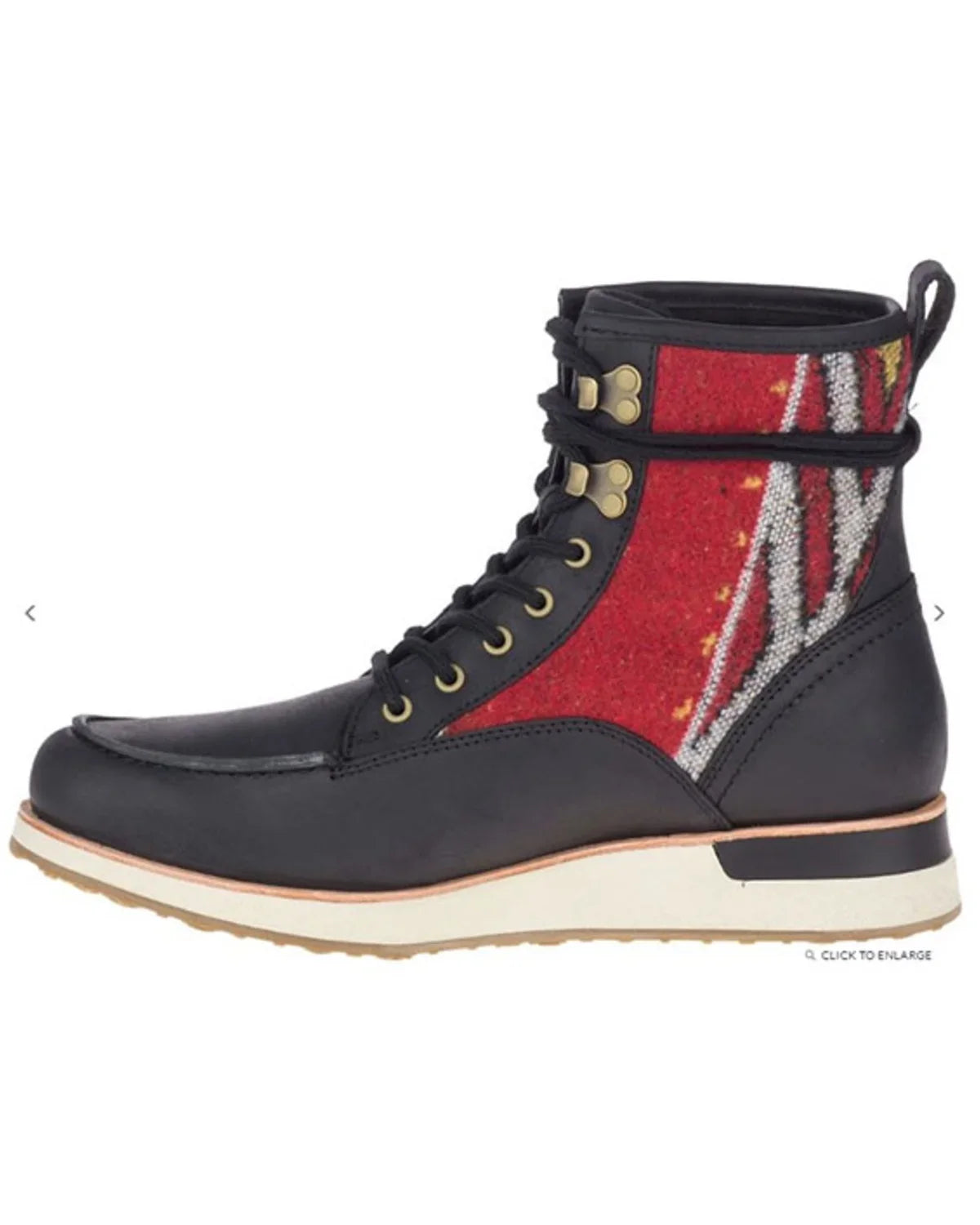 Merrell Women's Roam Lace-Up Boot Moc Toe Black 6.5 M US