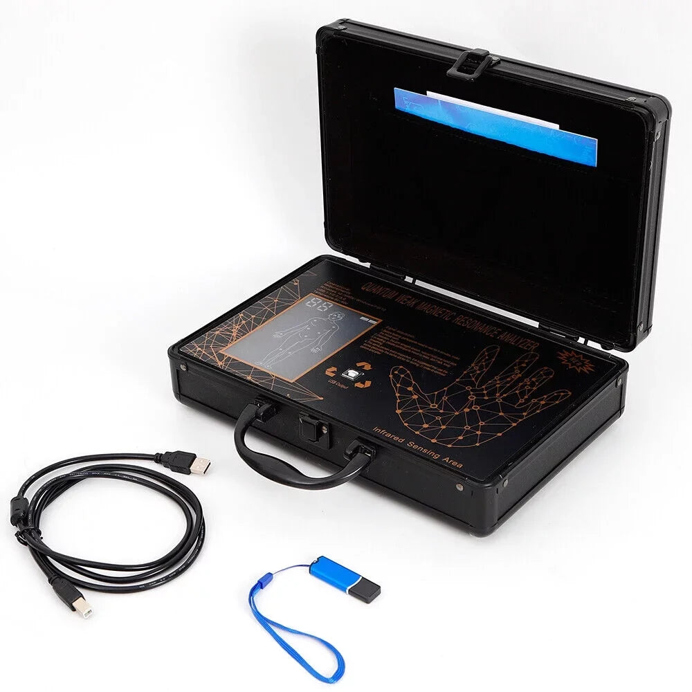 TOOL1SHOoo 6TH 4.7.0 Hand Touch Quantum Magnetic Resonance Body Analyzer Body Health Analyzer Black