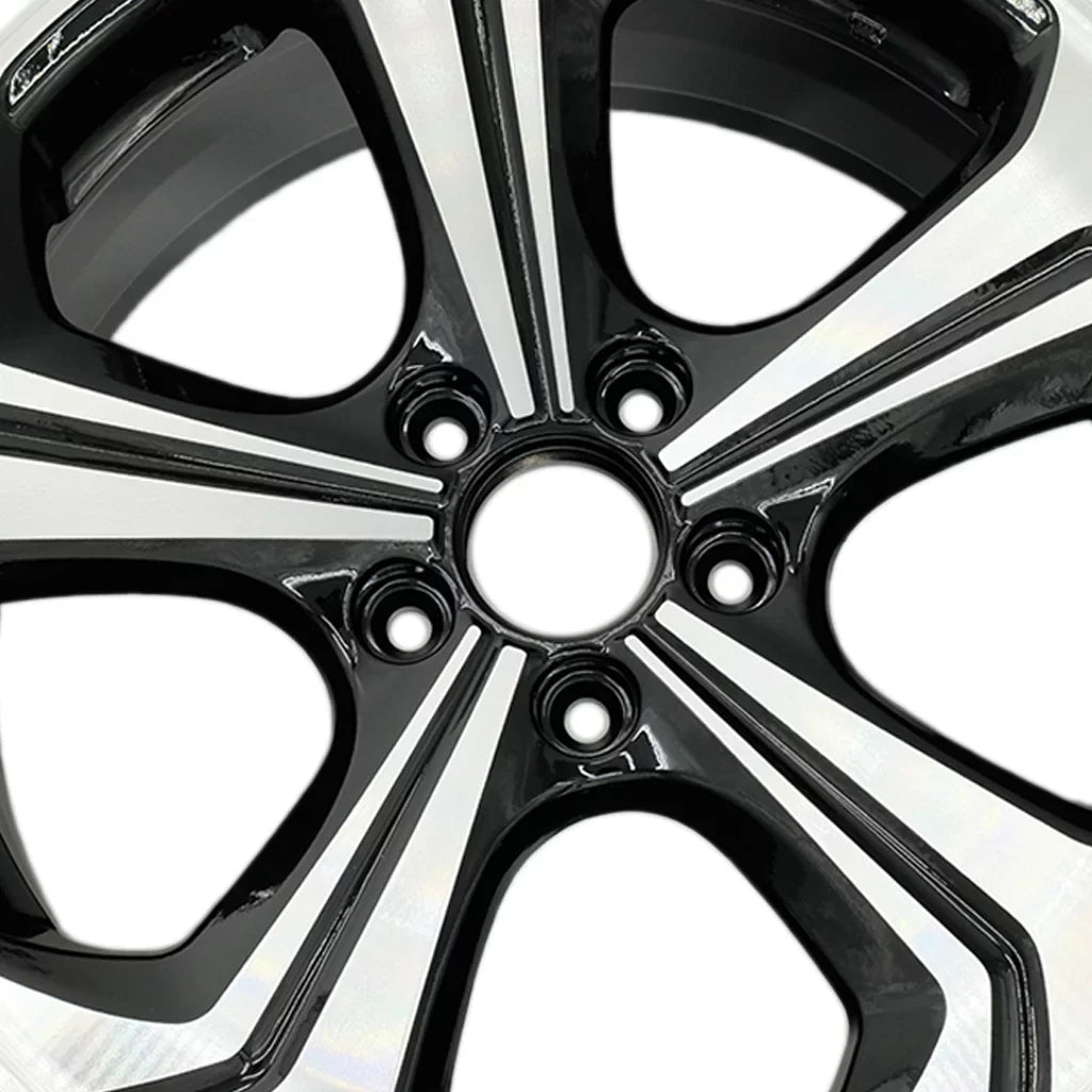 18" SET OF 4 18X7.5 Machined BLACK Wheels For 2014 2015 Honda Civic OEM Caliber Replacement Rim