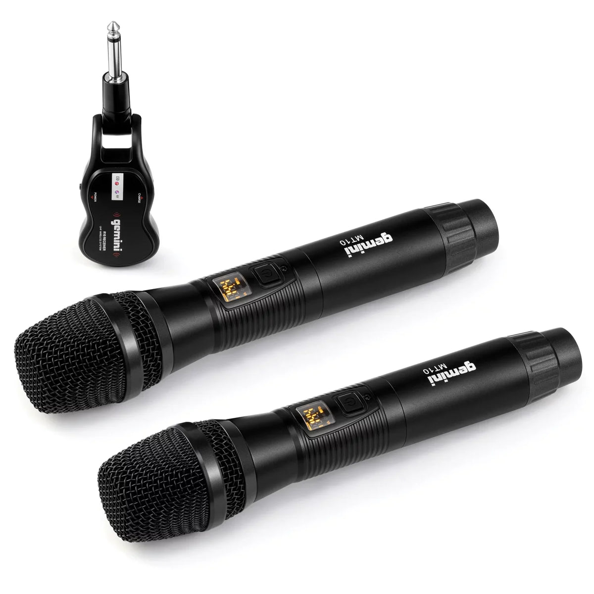 Gemini GSP-2200 Ultra Powerful Bluetooth 2,200 Peak Watt Speaker with Built-In Media Player & GMU-M200 UHF Dual Wireless Microphone System , 843631171035