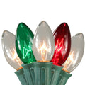 Northlight Set of 15 Lighted Red, Clear and Green C9 Christmas Pathway Marker Decor