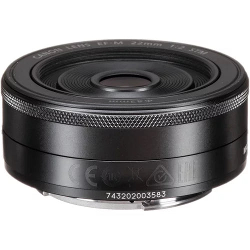 Canon EF-M 22mm f/2 STM Lens in Black Suitable with Canon Mirrorless Cameras: Canon EOS M10, M100, M200, M3, M5, M50, M50 Mark II, M6, M6 Mark II & More