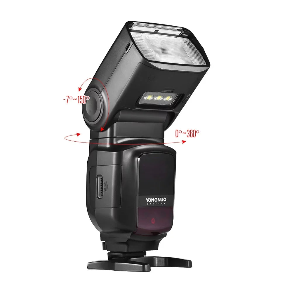 YONGNUO YN968N II Wireless TTL Speedlite Flash with Built-in 5600K LED Light - 1/8000s HSS for Nikon DSLR Cameras, Suitable with YN622N YN560 Wireless System