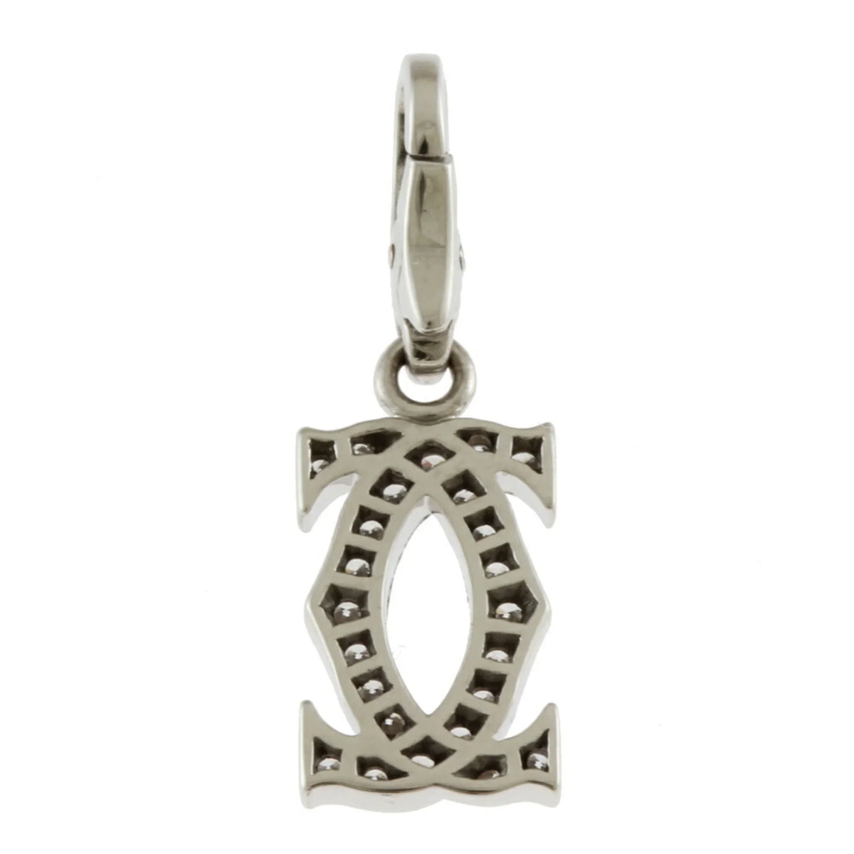 Pre-Owned Cartier 2C Diamond Pendant Top 18K Ladies CARTIER BRJ10000000119251 (Like New)
