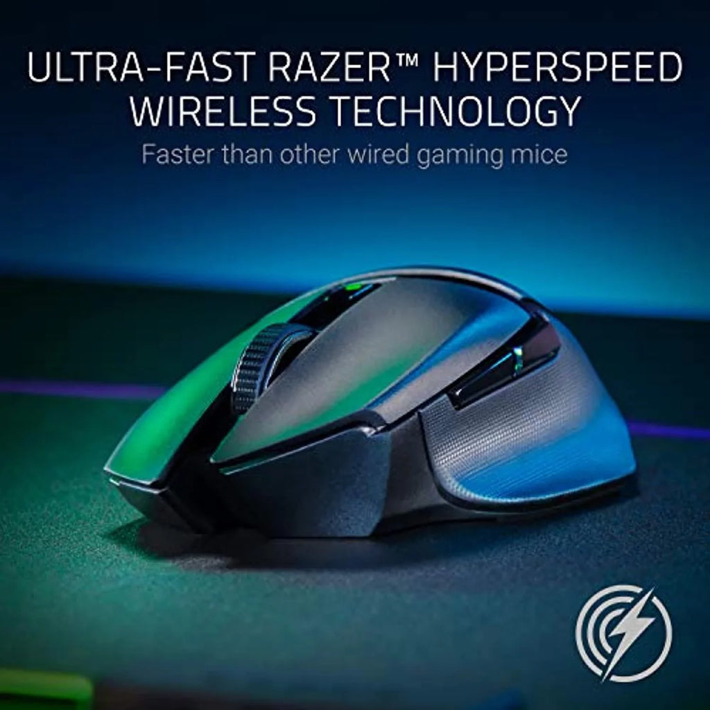 Razer Basilisk X Hyperspeed Wireless Gaming Mouse: Bluetooth & Wireless Suitable 16K Dpi Optical Sensor, 6 Programmable Buttons, 450 Hr Battery, Classic Black