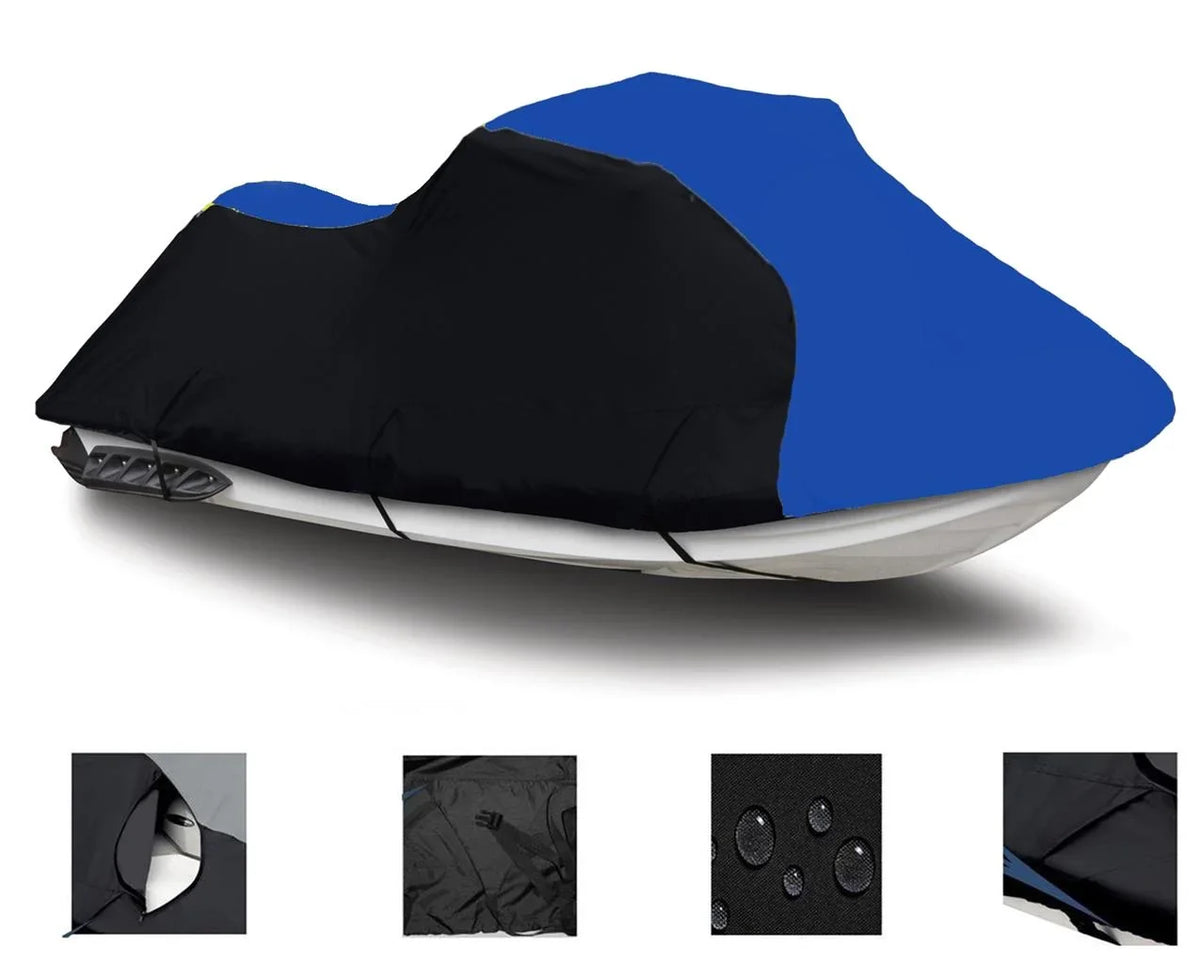 BLACK / BLUE HEAVY-DUTY Shield Matching for KAWASAKI STX 1100 1997 1998 1999 Jet Ski Trailerable Wrap