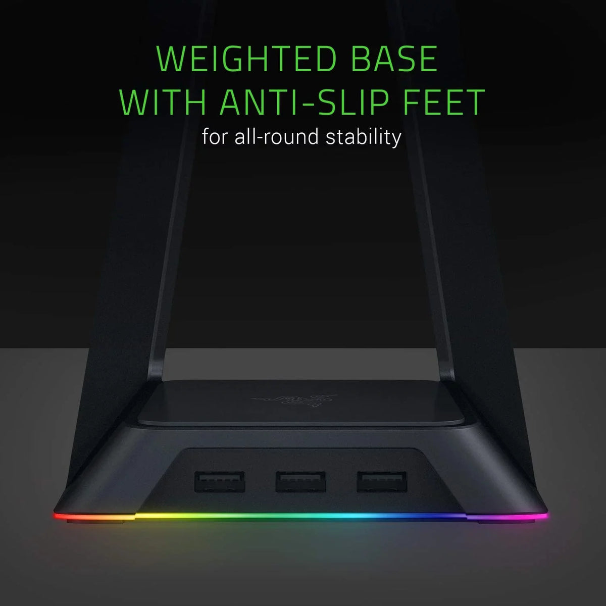 Razer Base Station Chroma - Chroma Enabled Gaming Headset Stand with USB Hub
