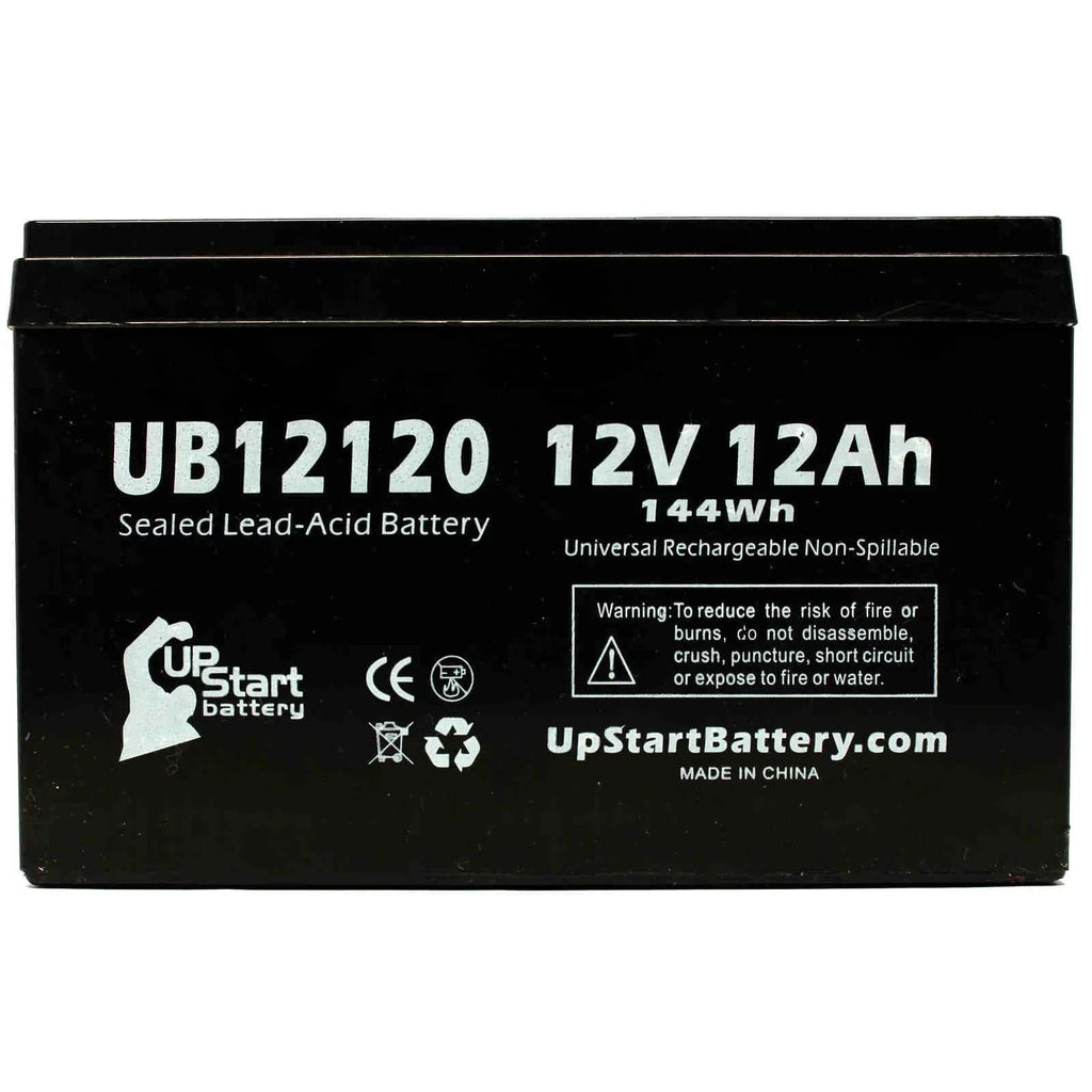 3x Pack - SEA-DOO SeaScooter GTI Battery Replacement - UB12120 Universal Sealed Lead Acid Battery (12V, 12Ah, 12000mAh, F1 Terminal, AGM, SLA) - Includes 6 F1 to F2 Terminal Adapters