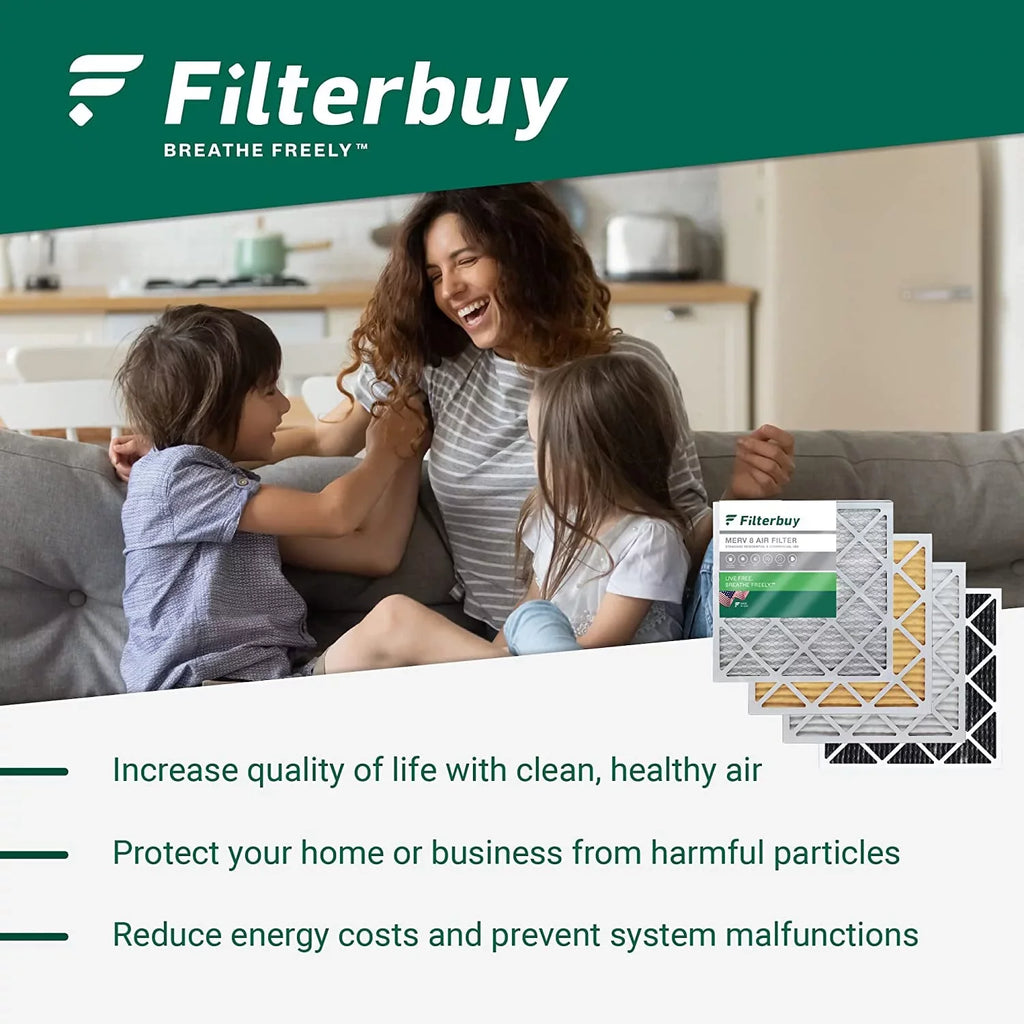 Filterbuy 15x20x1 MERV 11 Pleated HVAC AC Furnace Air Filters (5-Pack)
