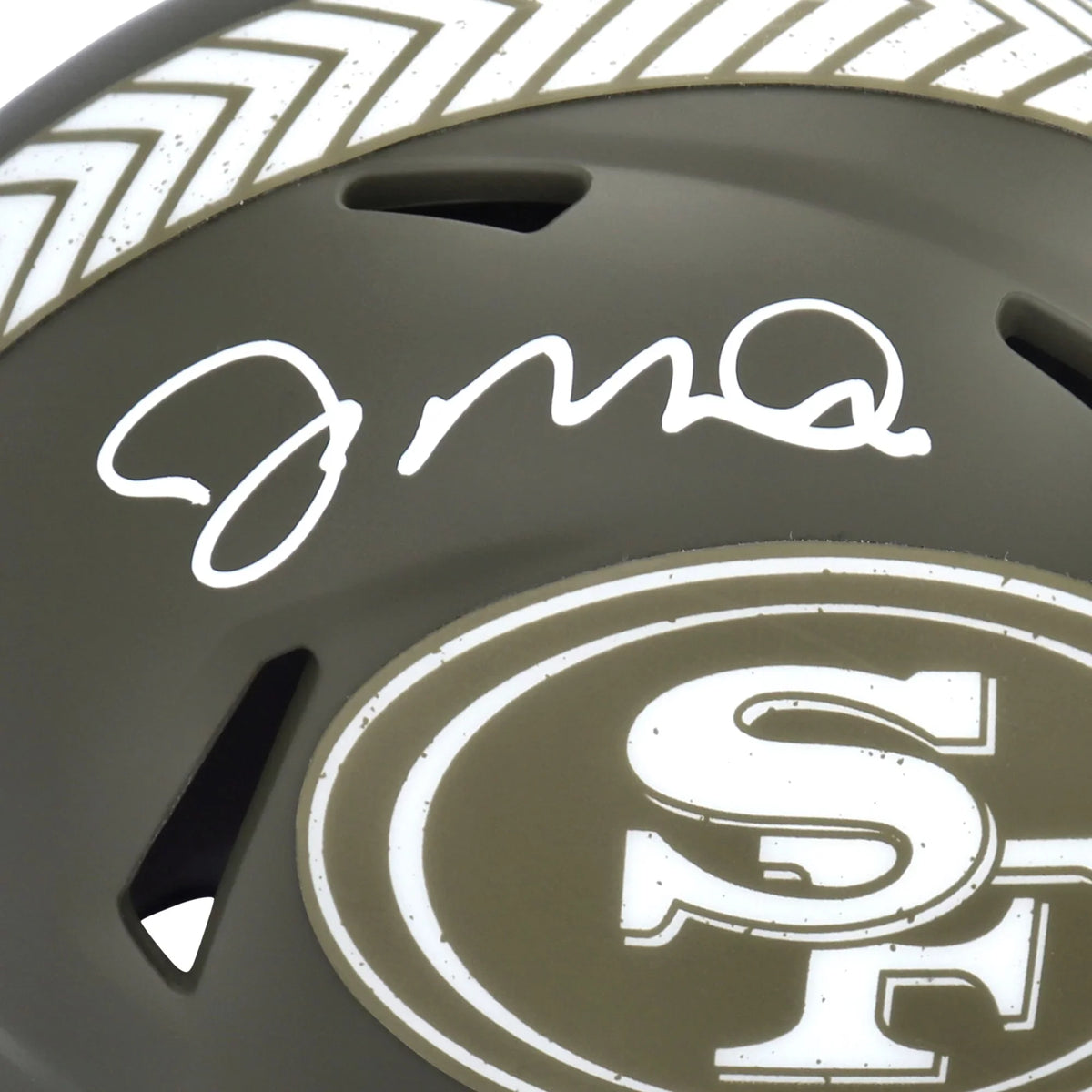 Joe Montana San Francisco 49ers Autographed Riddell 2022 Salute To Service Speed Mini Helmet