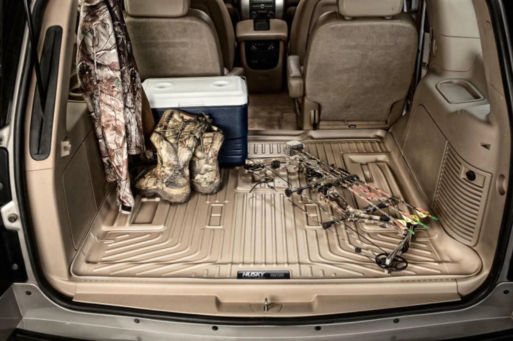 Husky by RealTruck Climate Series Cargo Liner Black Matching with 12-19 Toyota Highlander; Matching with to back of 2nd row Seats over foldered 3rd row Seats