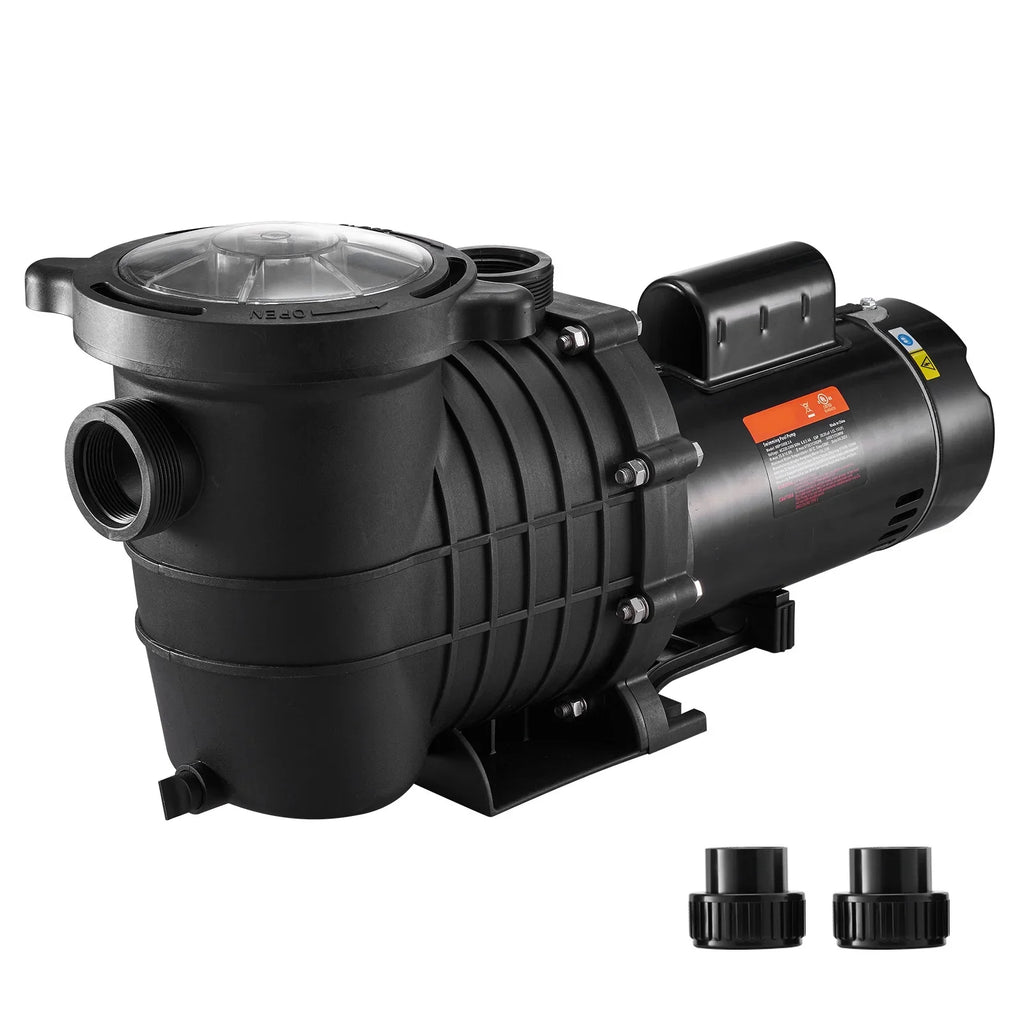 SKYSHALO Swimming Pool Pump, 2 HP 230 V, 1500 W Double Speed Pump for in/Above Ground Pool w/ Strainer Basket, 5520 GPH Max. Flow, Certification of ETL for Security