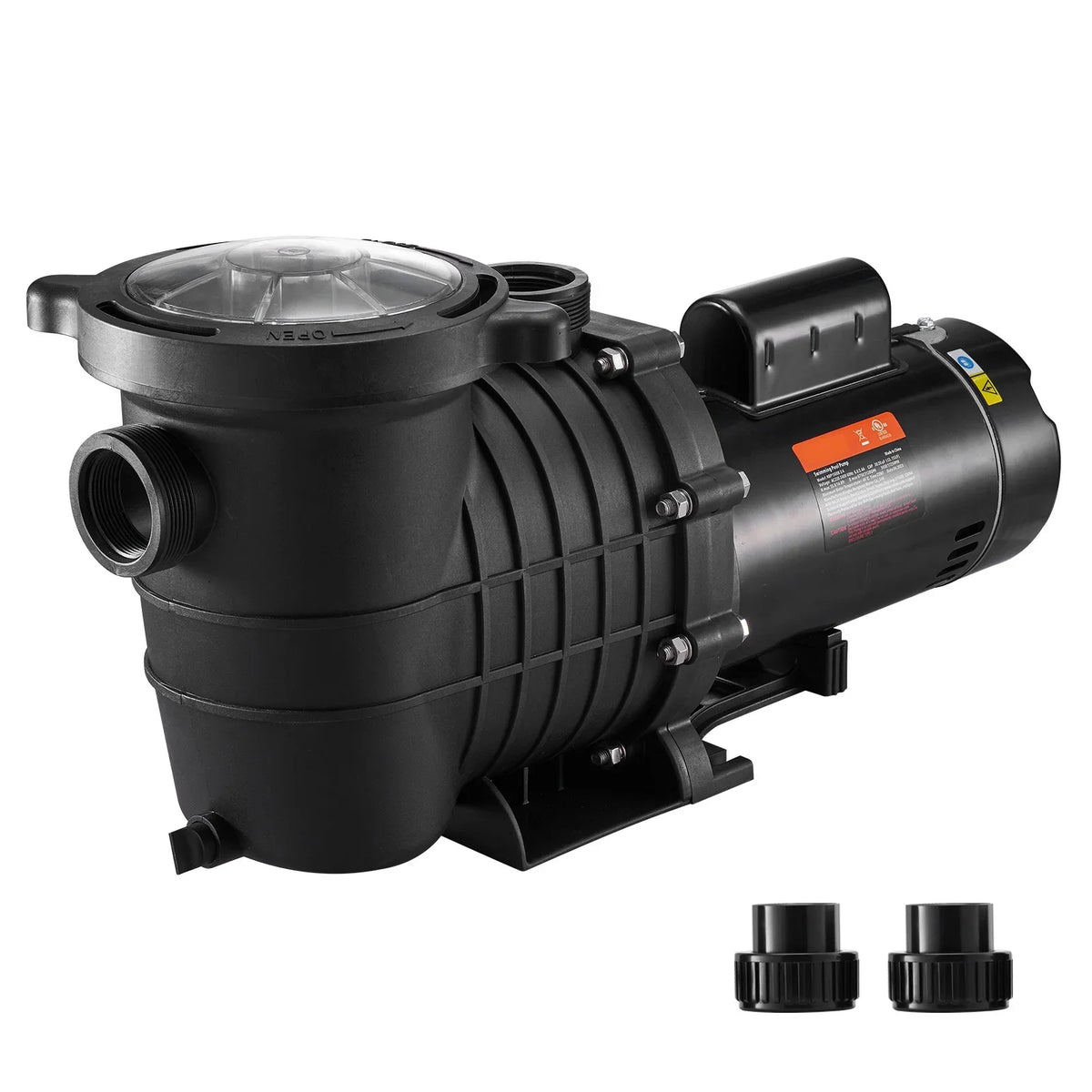 SKYSHALO Swimming Pool Pump, 2 HP 230 V, 1500 W Double Speed Pump for in/Above Ground Pool w/ Strainer Basket, 5520 GPH Max. Flow, Certification of ETL for Security