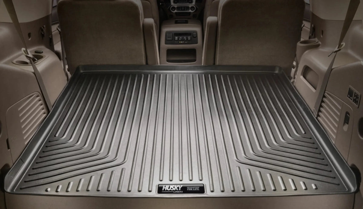 Husky by RealTruck Climate Series Cargo Liner Black Matching with 12-19 Toyota Highlander; Matching with to back of 2nd row Seats over foldered 3rd row Seats
