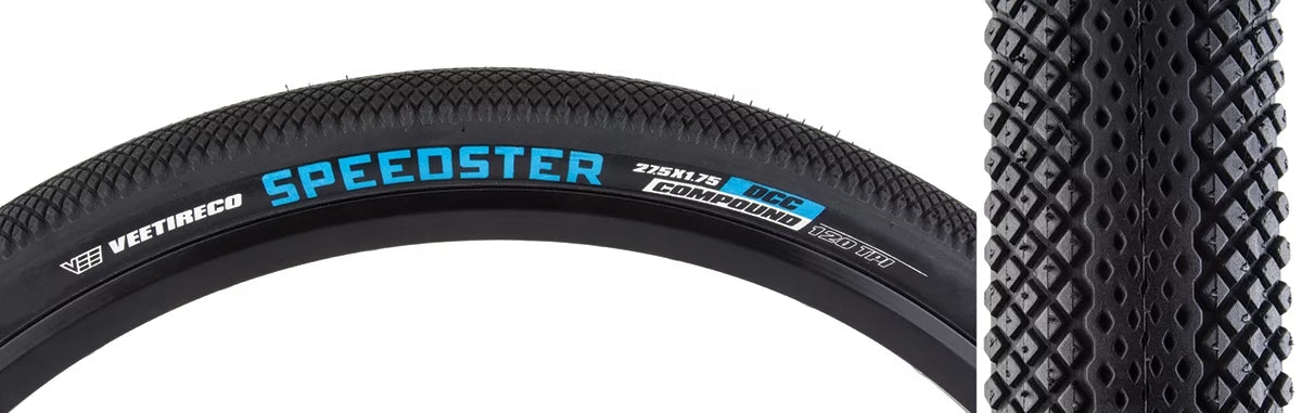 Vee Tire & Rubber Speedster EBike 27.5x1.75 Tubeless TPI 50 Black/Blk Reflective