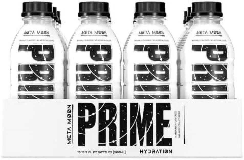 Prime Hydration with BCAA Blend for Muscle Coating Meta Moon 12 Drinks, 16 fl oz. Each